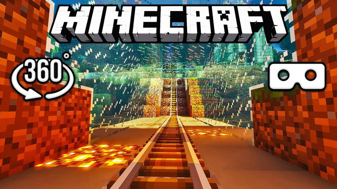 Minecraft 360 ° VR Extreme Roller Couster Ride будет обмануть вас