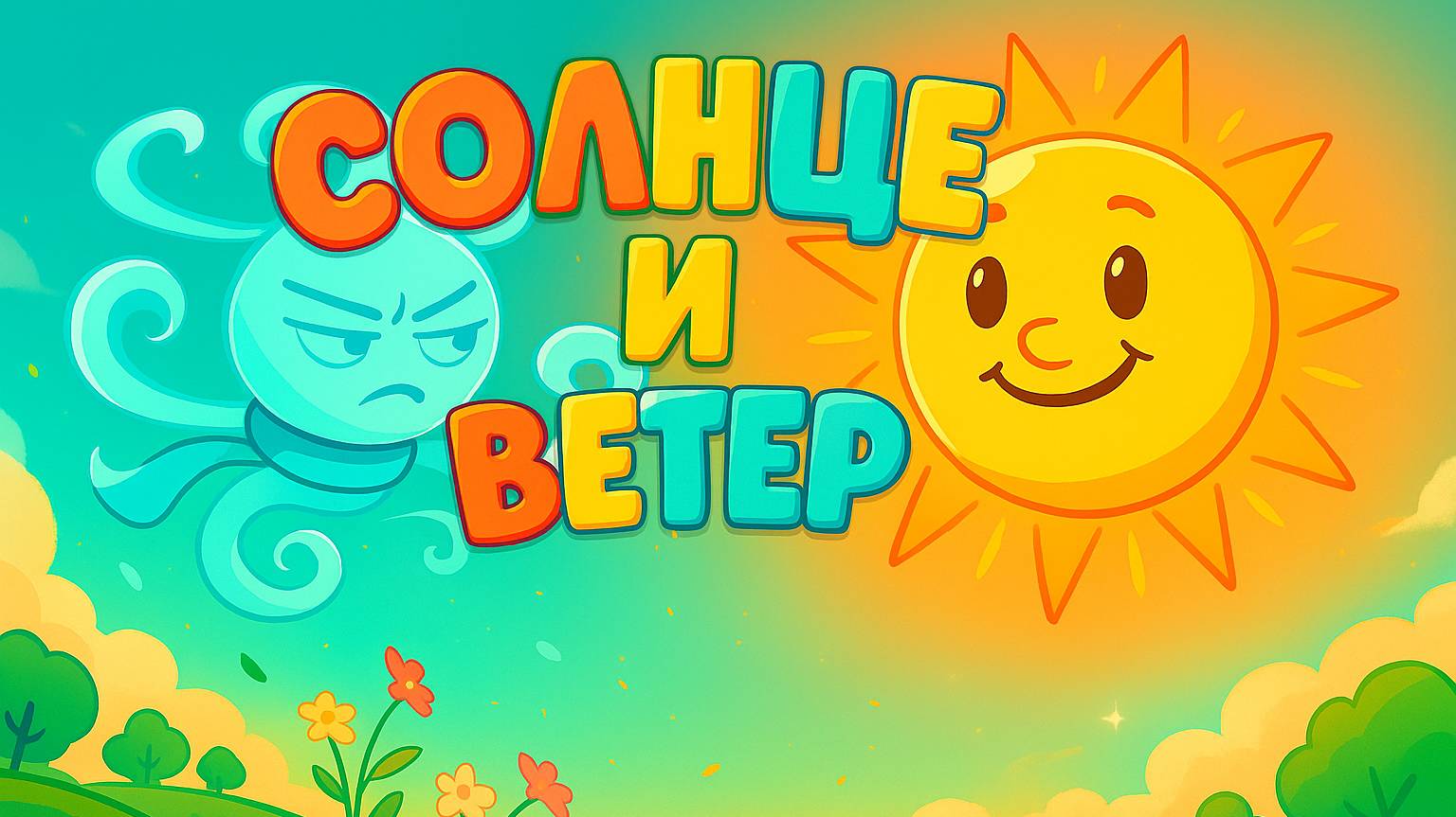 Солнце и ветер|Детские мультики|Детские сказки🎉✨