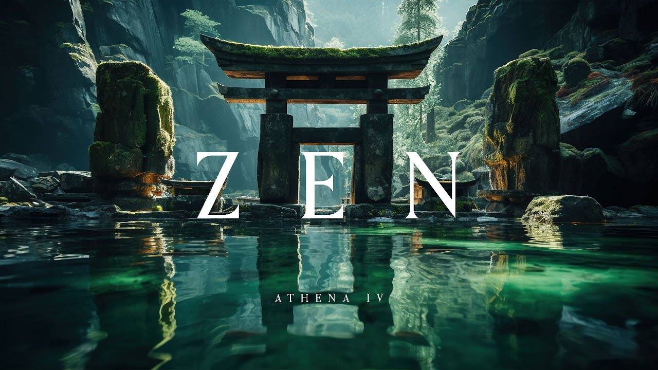 Japanese Zen Music / Jade Temple with Water, Flute and Wind Chime Sounds