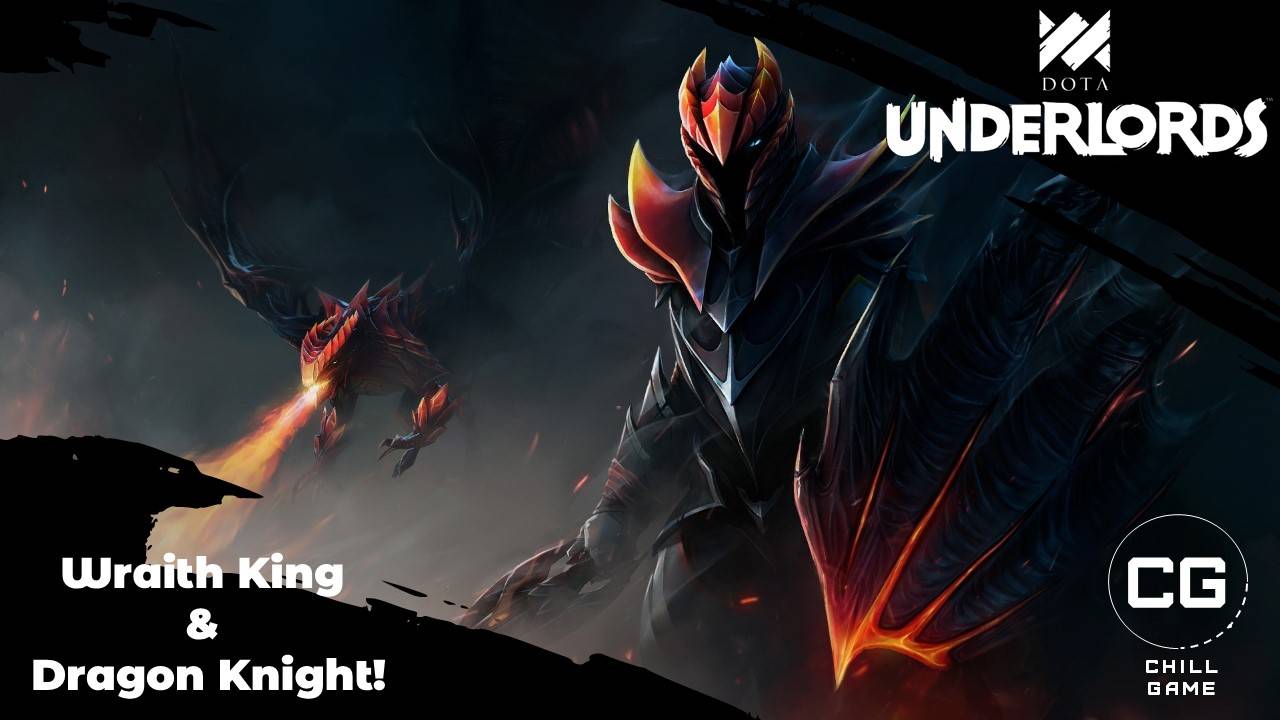 Падшие, запертые в углу карты, с пассивкой Wraith King и уроном от Dragon Knight! Dota Underlords.