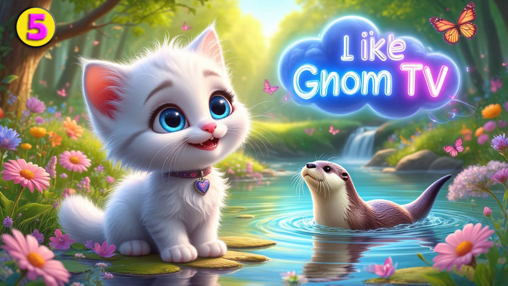 Котенок Мур: "Встреча с речной Выдрой"