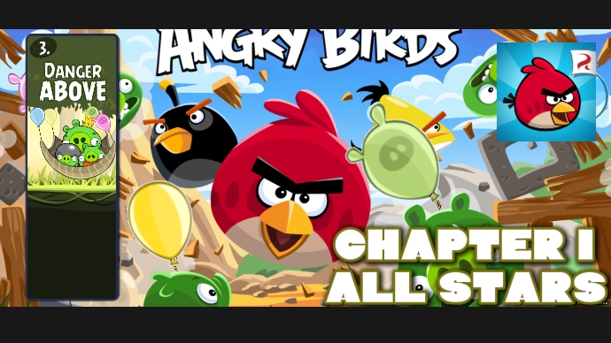 Все уровни "Danger Above" на 3 звезды. Angry Birds Classic. 1 часть.