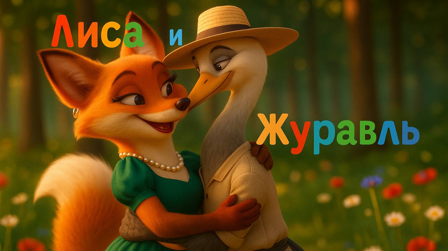 Лиса и журавль|Детские мультики|Детские сказки🎉✨