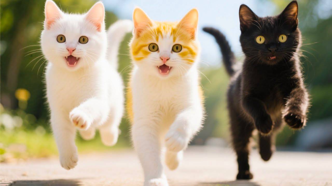 😹Пушистые комочки мило мяукают и бегут к своим друзьям🔥