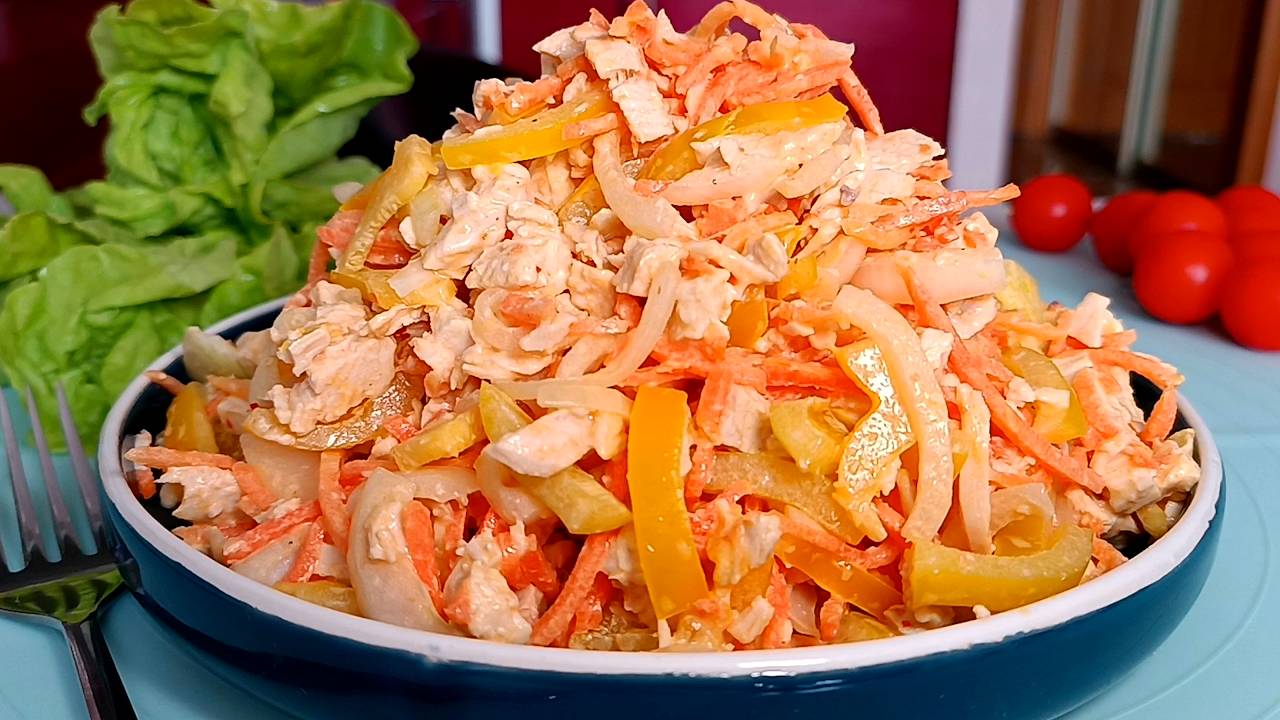 📌 Салат "Янтарный край" - остренький, сочный, вкусный и яркий