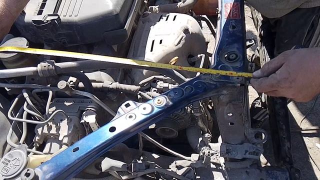 Toyota Rav 4 A20 Востанавливаем битый автомобиль,вытяжка лонжеронов ,покраска кузова
