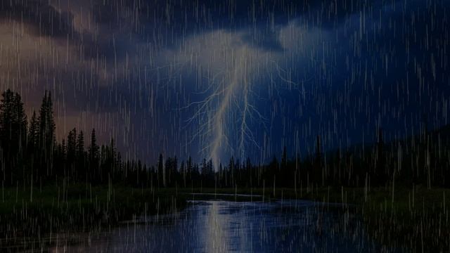 Звук природы для сна. Природа.  Дождь. Дождь с громом. Звуки природы для отдыха души и тела