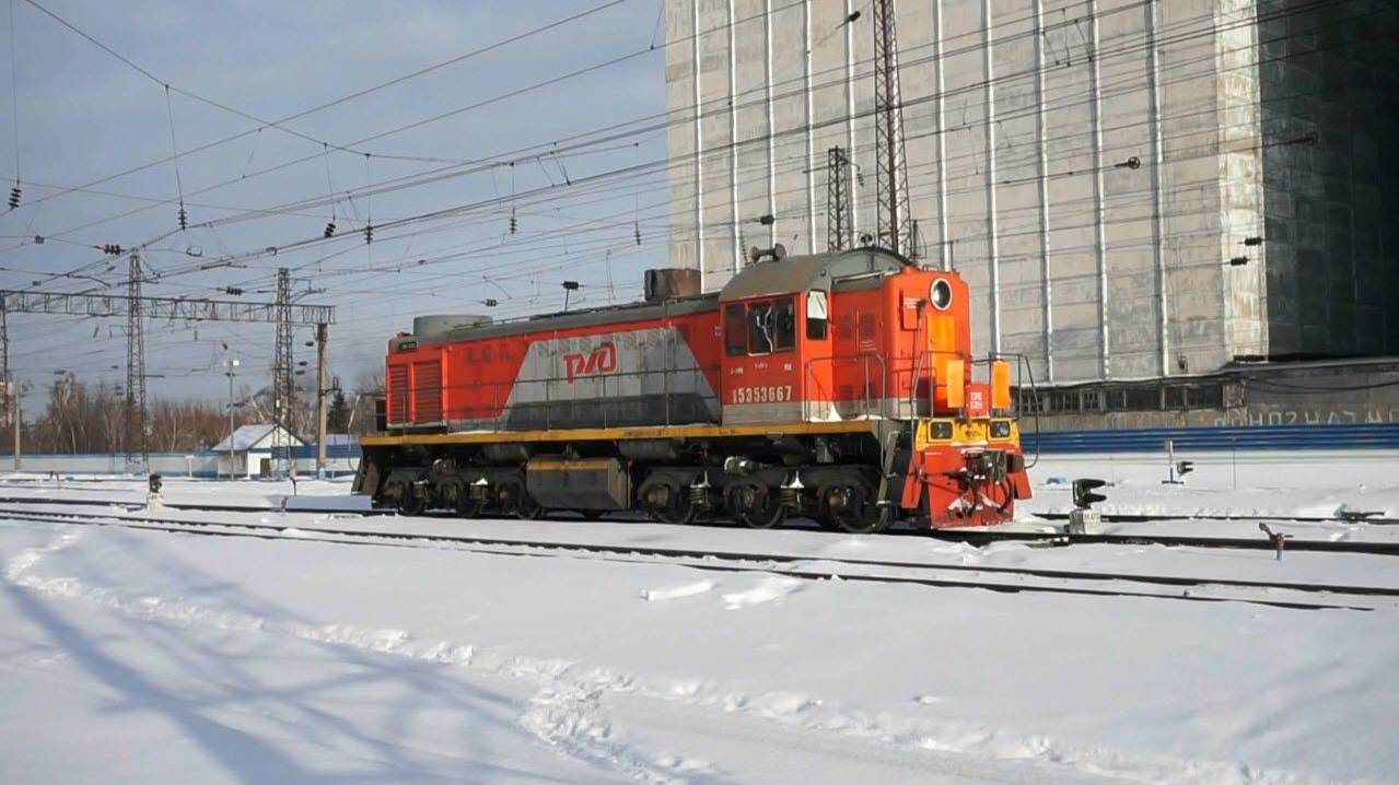 Тепловоз ТЭМ2-5366. Звук двигателя ПД-1М.