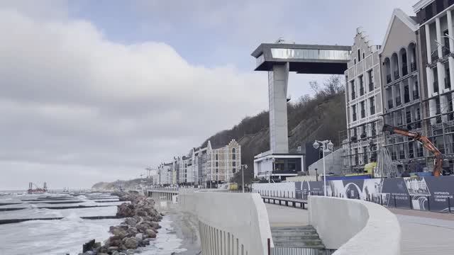 Светлогорск: панорамный лифт со смотровой площадкой с шикарным видом Балтийского моря. Калининград.
