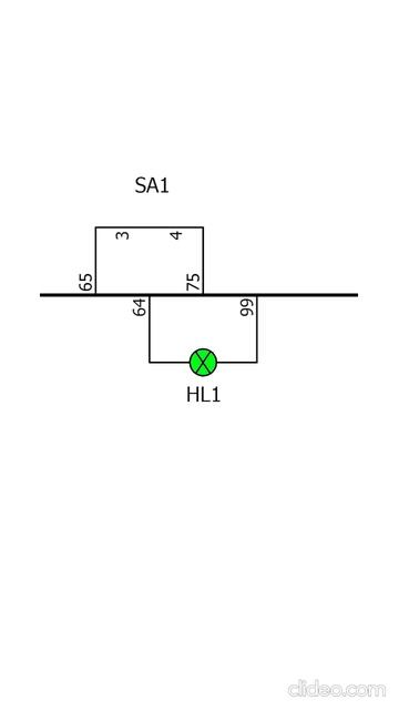 кнопка, лампочка
