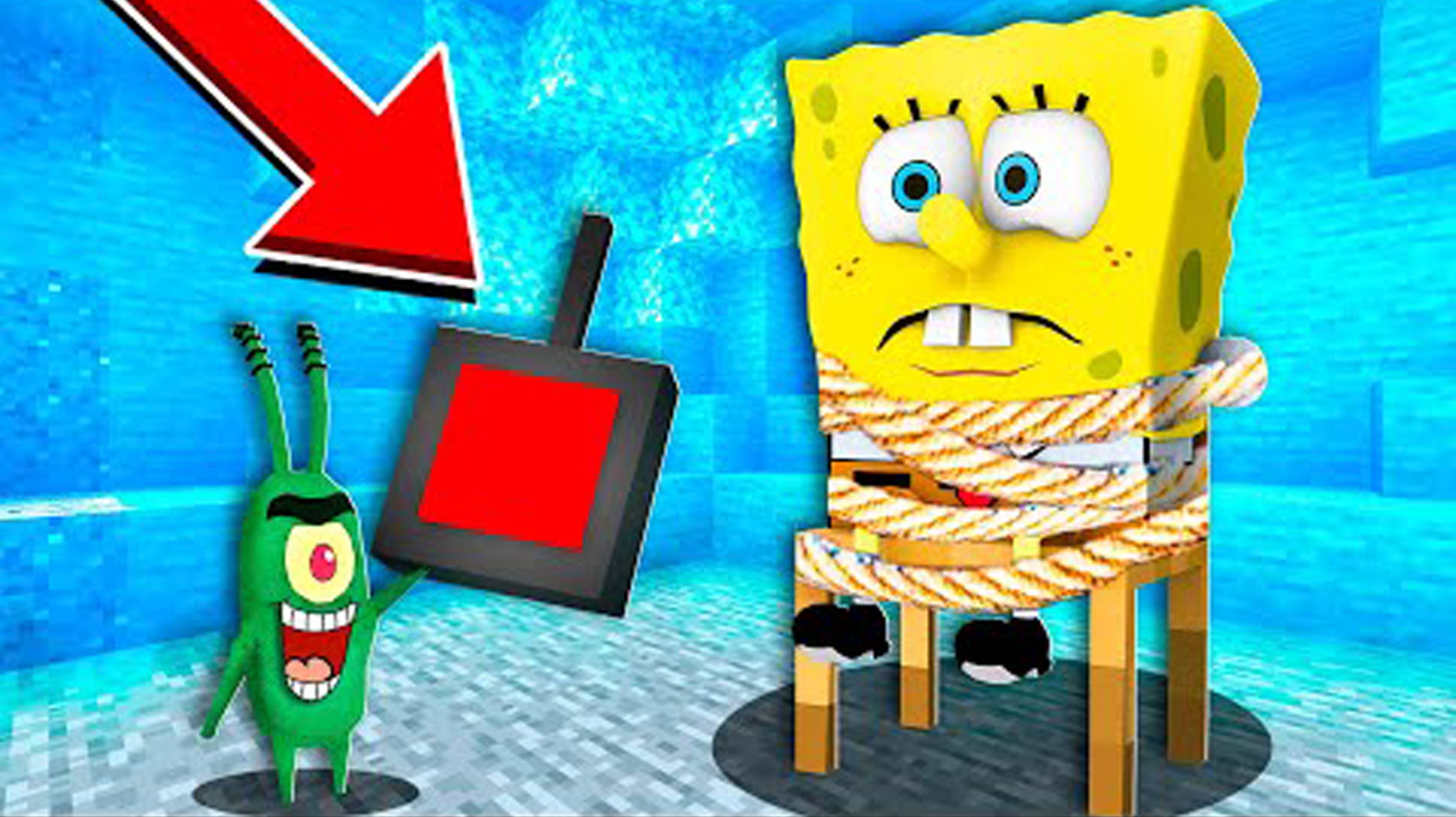 Реакция на ПЛАНКТОН ВЗЯЛ ГУБКУ БОБА В ЗАЛОЖНИКИ ! МАЙНКРАФТ СПАНЧ БОБ