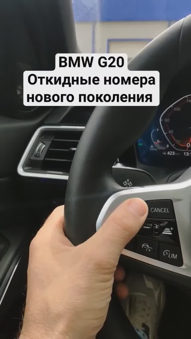 Откидные номера #BMW 3 управление с руля