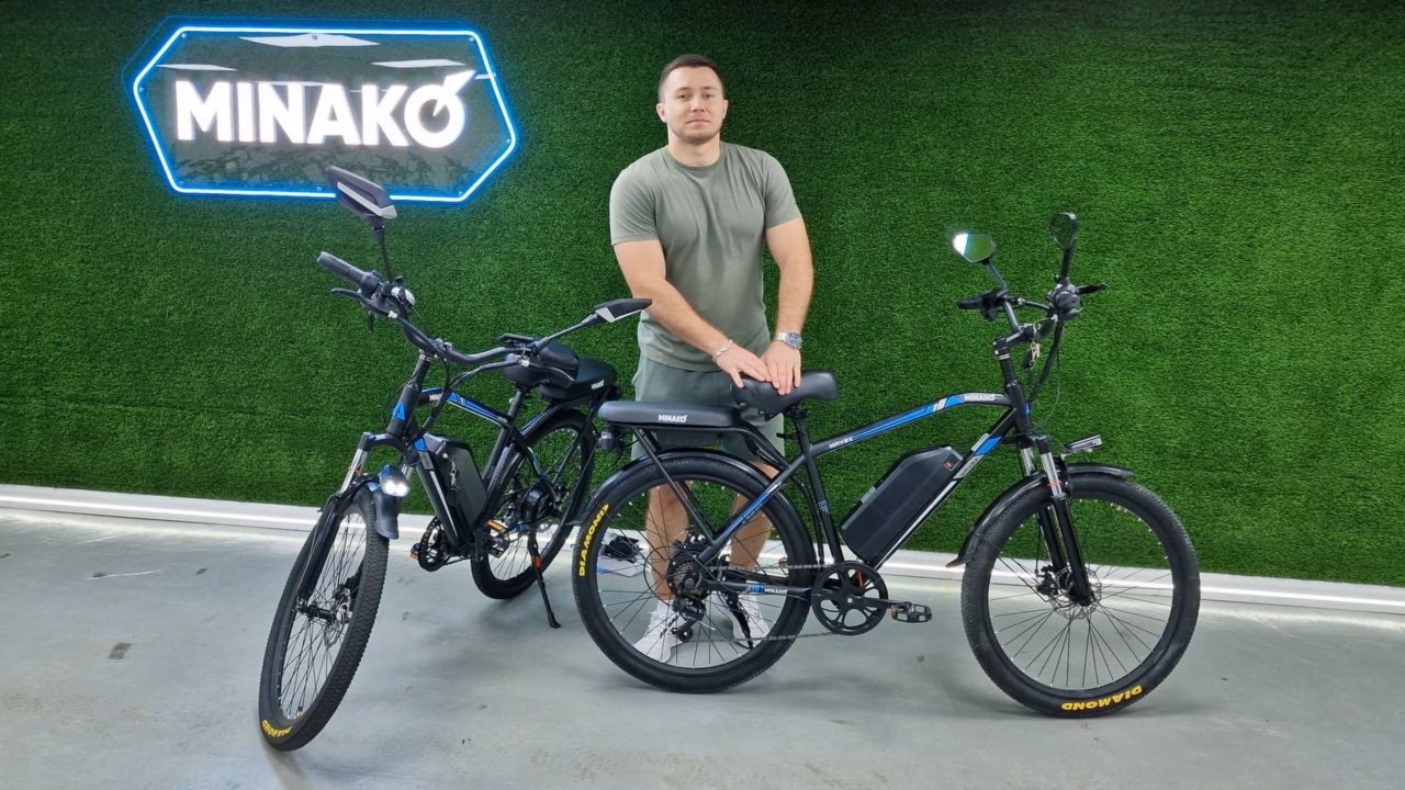 ВЕЛОСИПЕД с электрическим мотором от МИНАКО