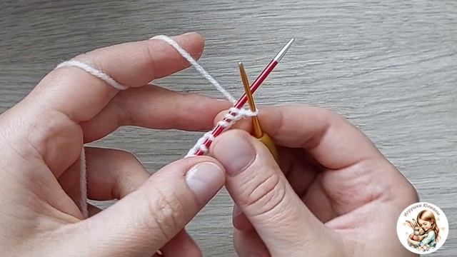 Набор петель с помощью крючка из полотна