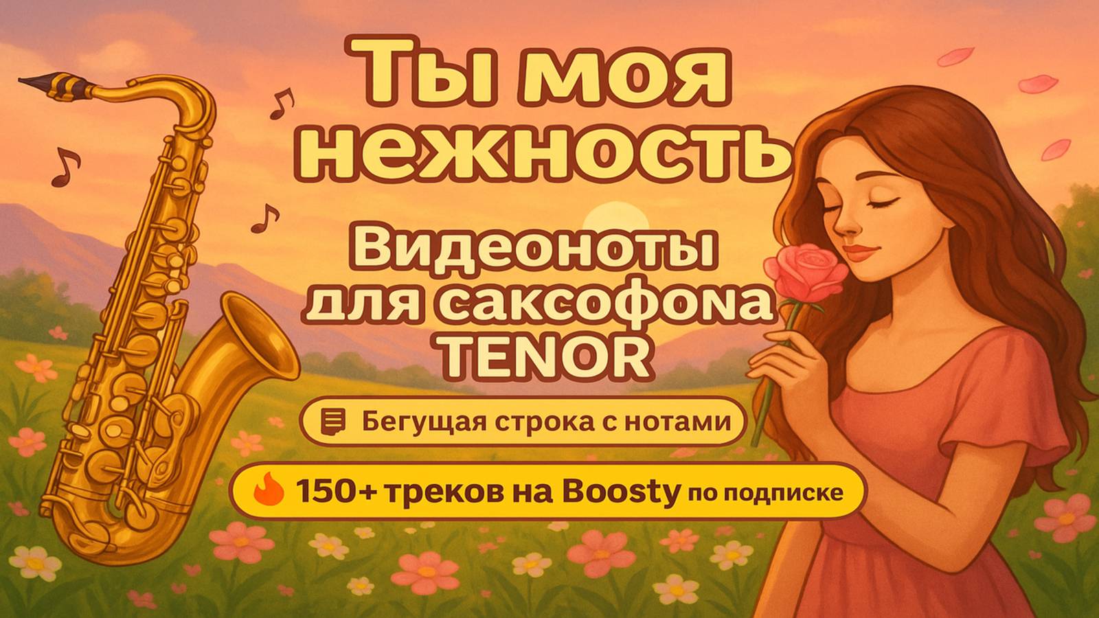 🎷 Sax Alto — Ты моя нежность (НАРГИЗ) | Видеоноты + PDF + Минус