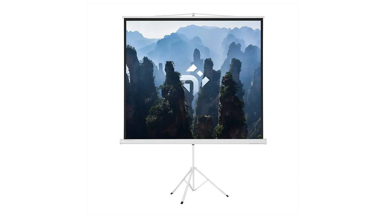 Экран с диагональю 99 дюймов на штативе для проекторов