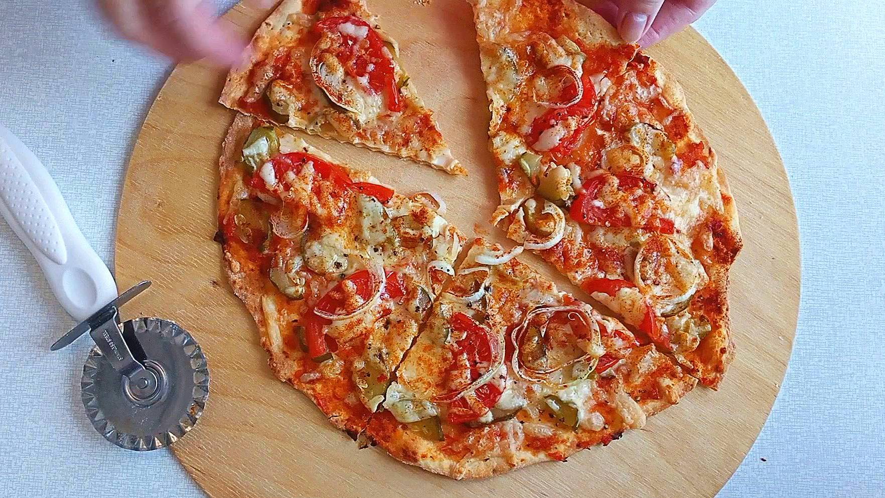 Пицца на песочном тесте Как быстро сделать пиццу для двоих