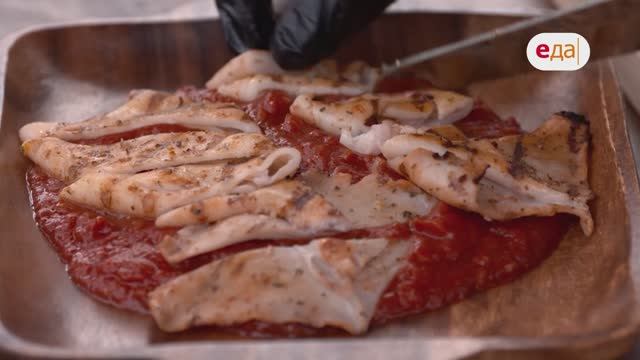 Кальмары на гриле с соусом маринара | На гриле /60