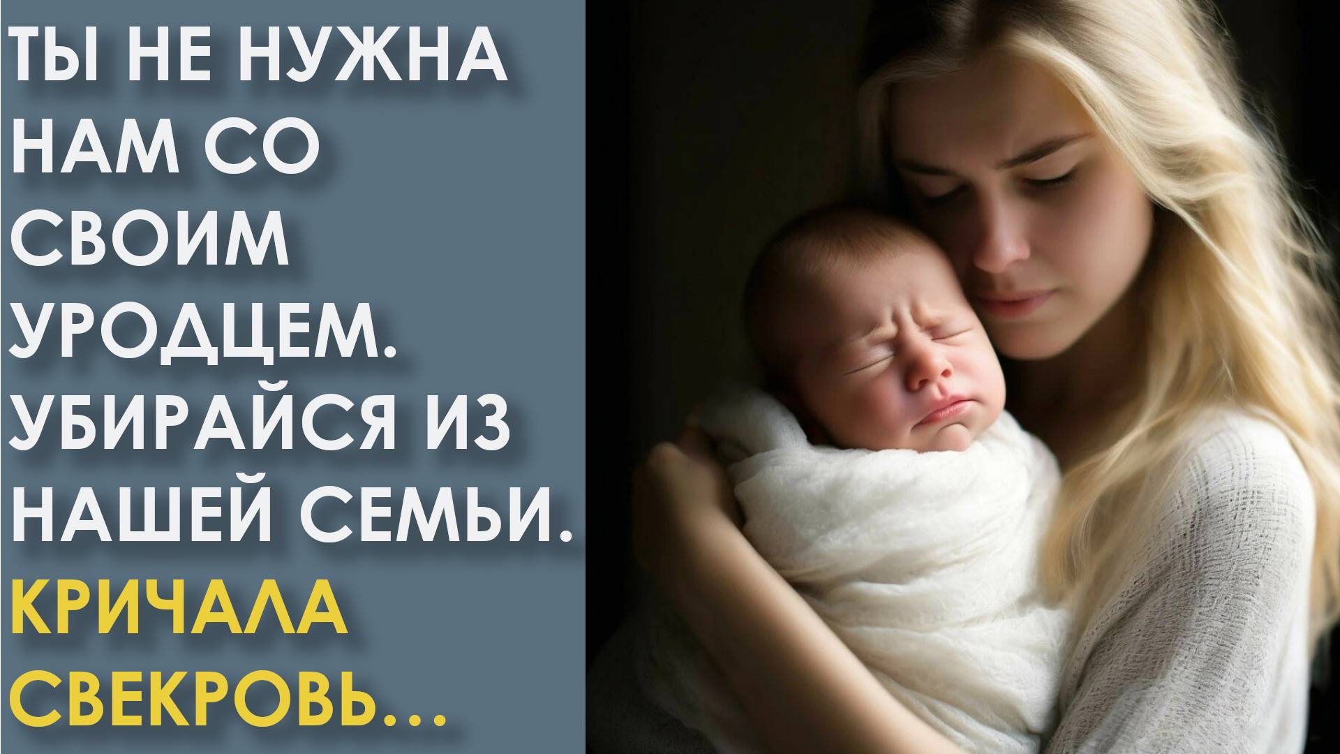 Ты не нужна нам со своим уродцем! Убирайся из нашей семьи. Кричала свекровь. А спустя 3 года…