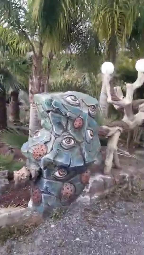 забор  на  Канарах оформление детский  парк  Аватар.