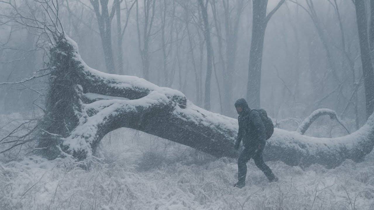 Испытание на выживание в условиях сильного снегопада и метели в -21 градус.