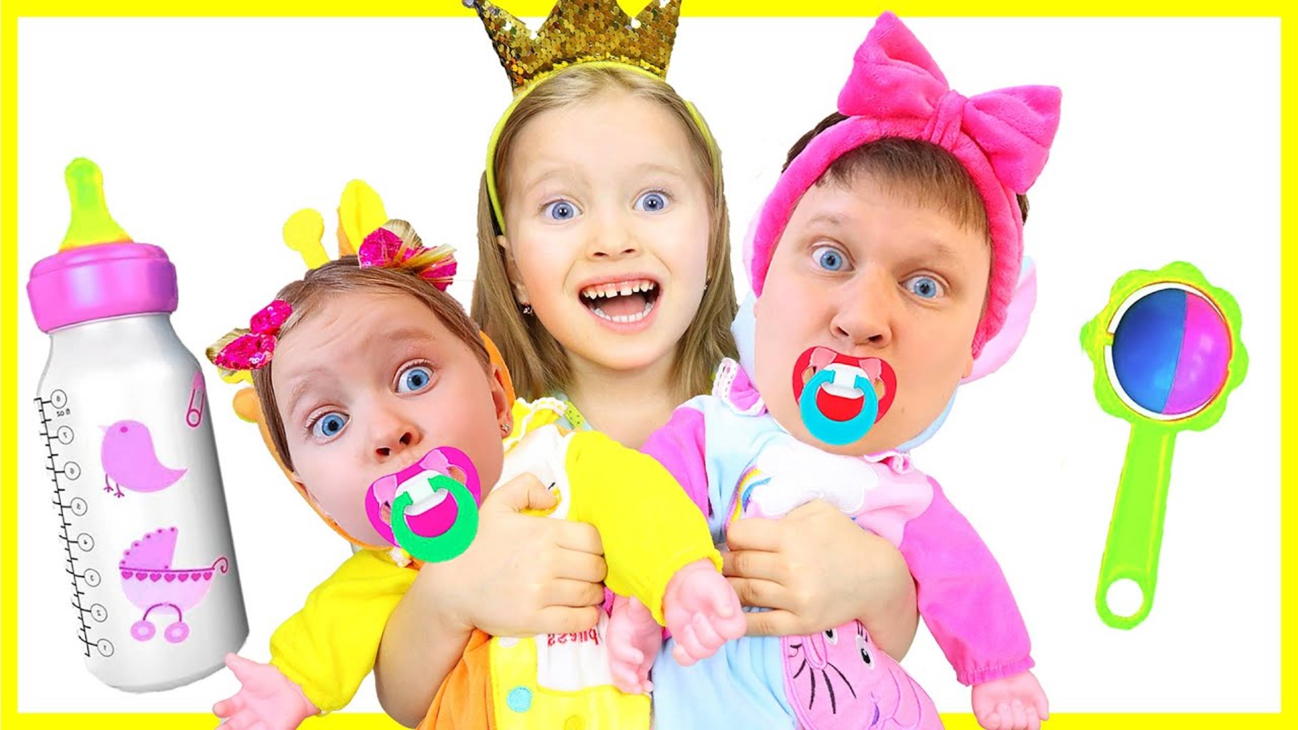 Милана и папа нашли говорящую куклу