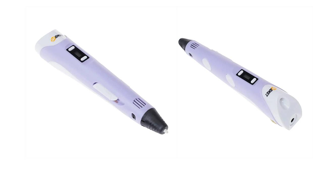 Фиолетовая детская 3 D ручка с набором пластика