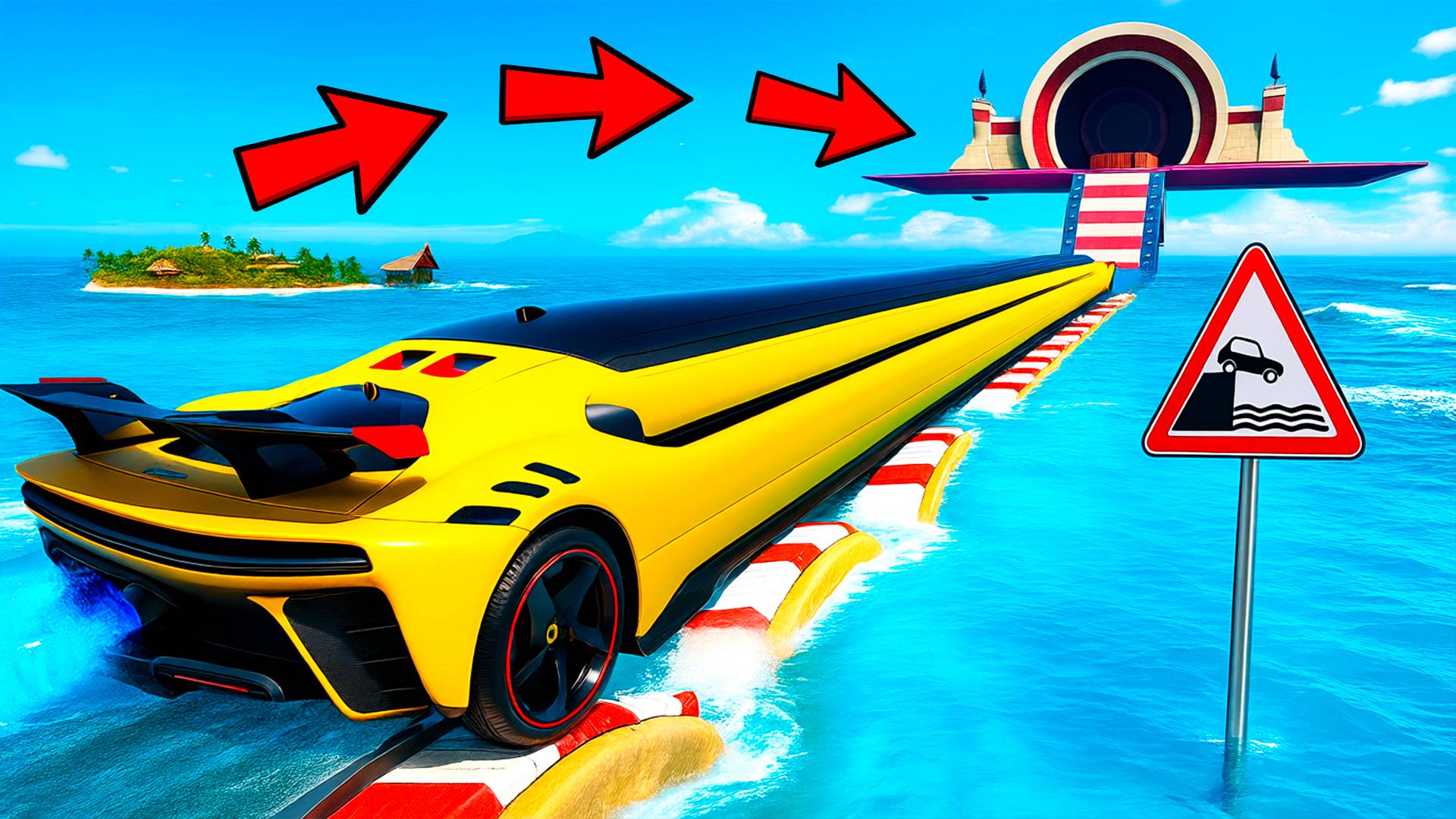 ПРОЕХАЛ ВОДНЫЕ КОЧКИ НА САМОЙ ДЛИННОЙ FERRARI И ОТКРЫЛ КОНТЕЙНЕРЫ В ГТА 5! ЭКСПЕРИМЕНТЫ В GTA 5