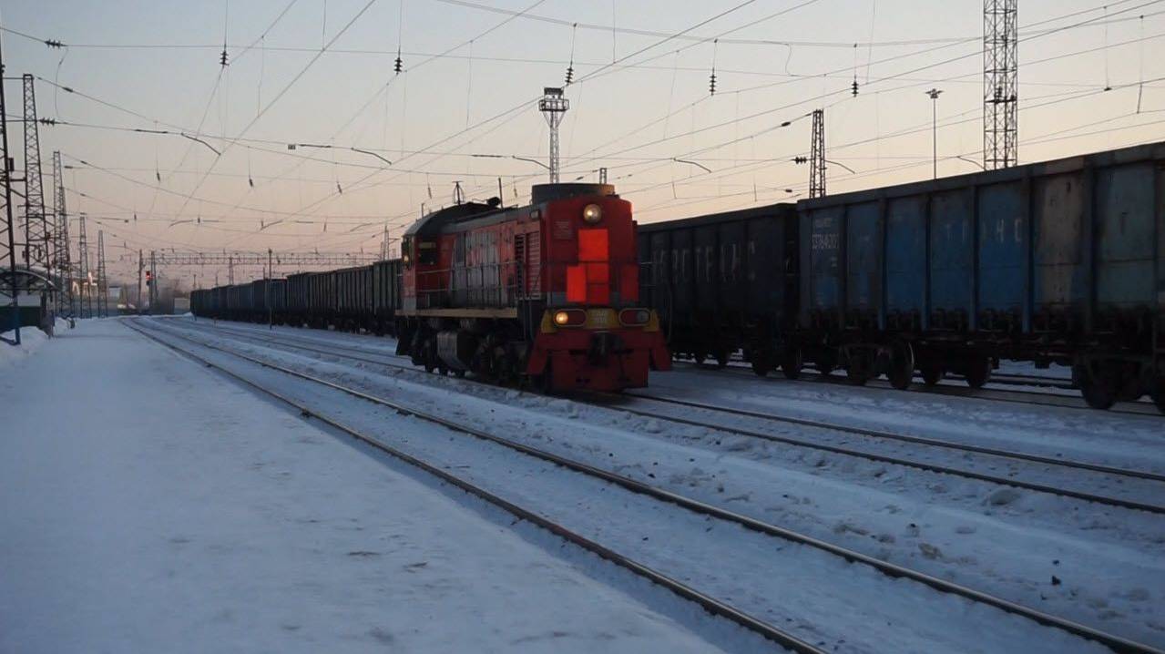 Тепловоз ТЭМ2-1555. Резервом.