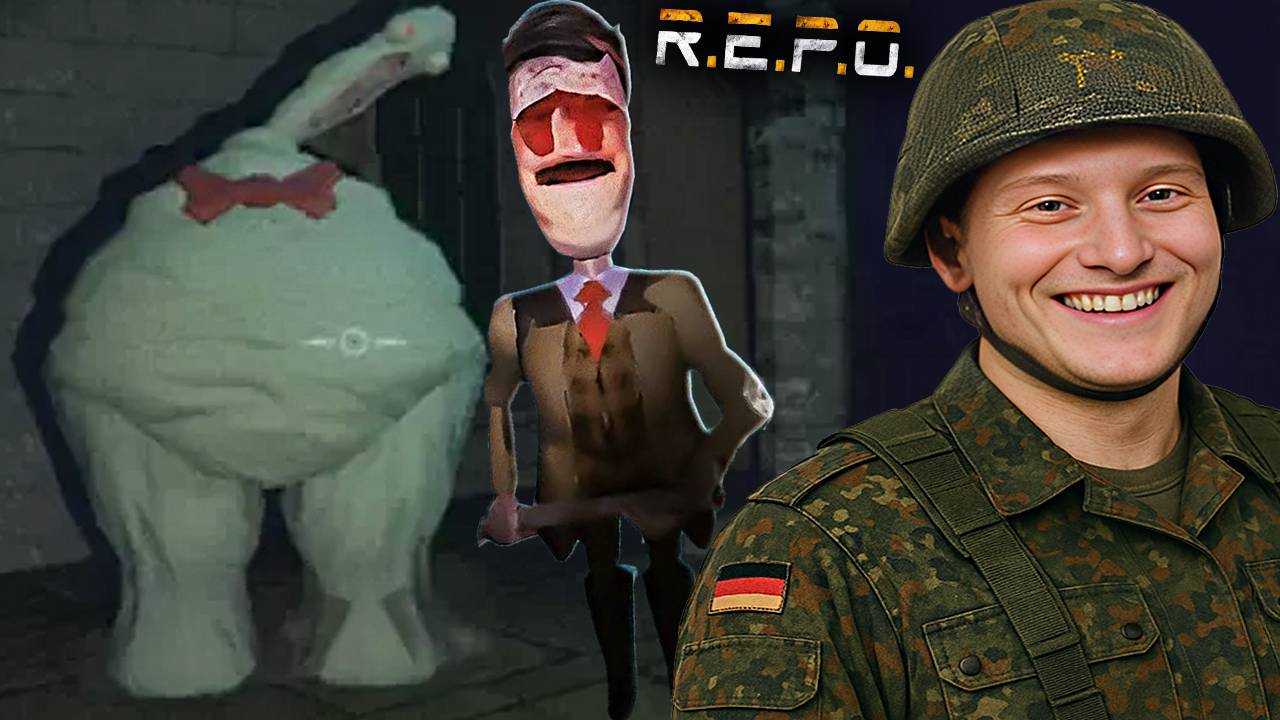 НЕМЕЦКИЙ ДЕД БЕГАЕТ С РУЖЬЁМ И ПРИТЯГИВАЮЩИМ МОНСТРОМ В R.E.P.O | ИГРЫ С ПОДПИСЧИКАМИ | ЗОЛЬДАТЕН