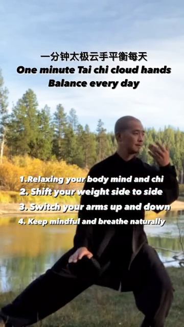 1 минута на упражнение Тайцзи «Облачные руки» Чен ЦзяньФэн