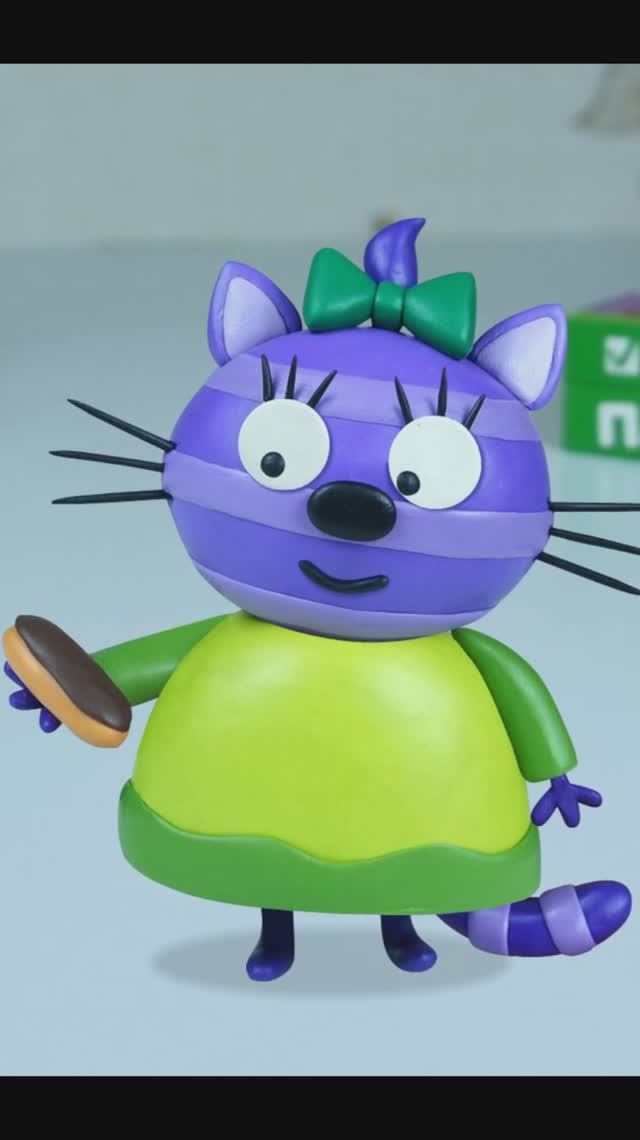 Три Кота. Горчица из пластилина. Как слепить кошку.