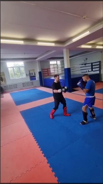 Отработка финта через Лоу-кик