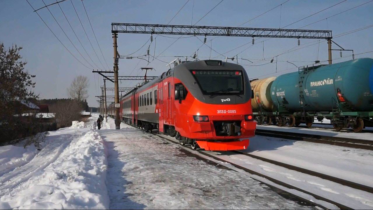 Электропоезд ЭП3Д-0085. Покатушки от Депо до Зудилово+ЭДТ. Первый рейс!