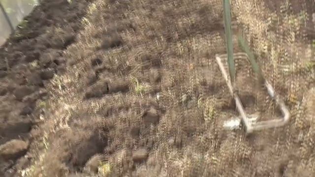 Осенняя подготовка грунта в старой теплице. Самый сложный вариант.