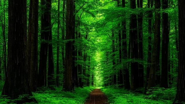 Звук природы для сна. Природа. Дождь. Дождь слабый в лесу с пением птиц