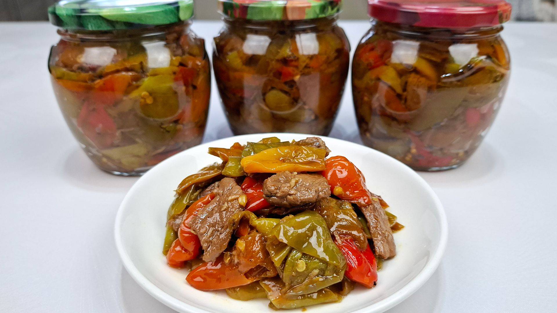 Жареный ОСТРЫЙ ПЕРЕЦ С МЯСОМ - Деликатес НА ЗИМУ! Как Заготовить Перец, Простой Способ!