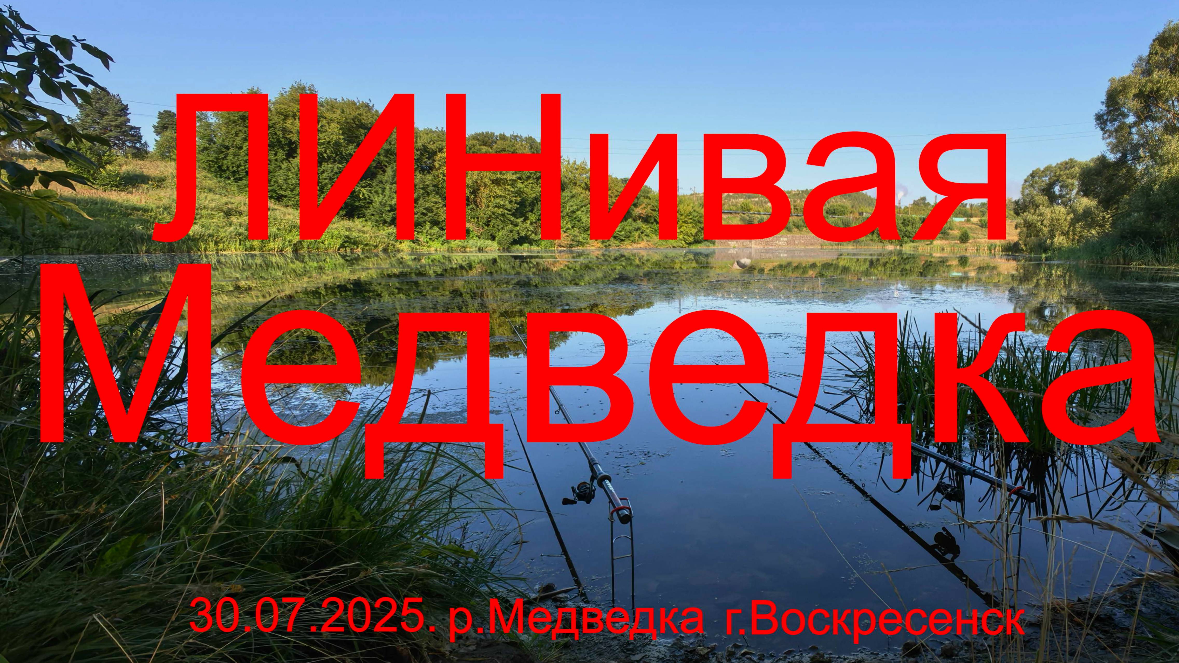 ЛИНивая Медведка. 30.07.2025. река Медведка. г. Воскресенск. Рыбалка в Подмосковье.