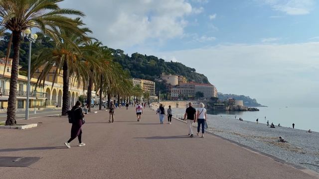 Франция. Прогулка по Ницце на Лазурном Берегу в формате 4К