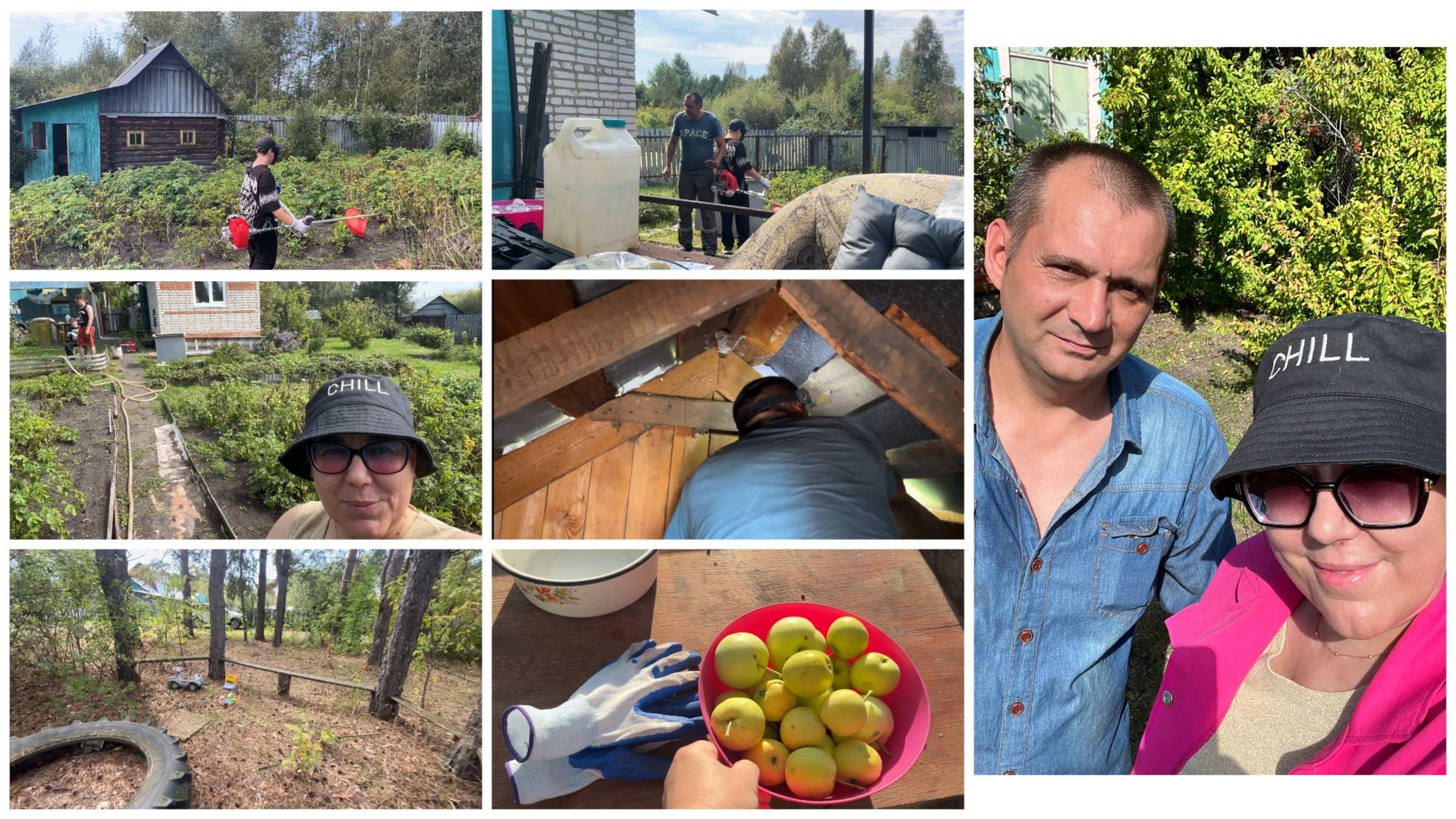 🏡ПРИЕХАЛА НА ДАЧУ ВСЕЙ СЕМЬЕЙ ЗАГОРАТЬ😀ТОПИМ ПЕЧКУ В БАНЕ, ПАРИМСЯ🧖🏻/Смотрим соседние 🏡