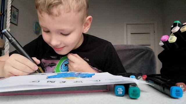 раскрашиваю Барсика часть два