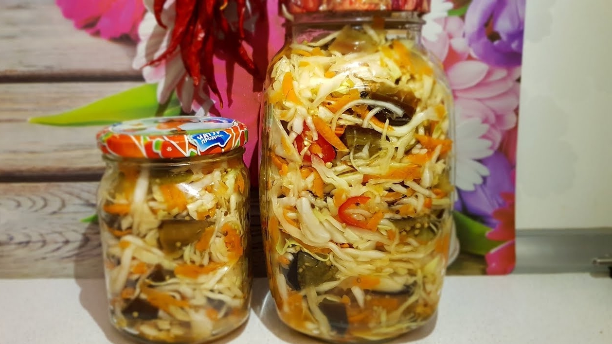 А ВЫ ТАКОЕ ПРОБОВАЛИ? ЭТО ОБЬЕДЕНИЕ ИЗ КАПУСТЫ С БАКЛАЖАНАМИ НА ЗИМУ!!!