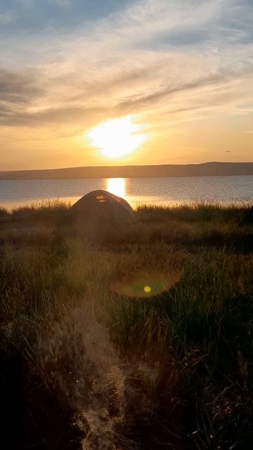 Закат на озере Белё