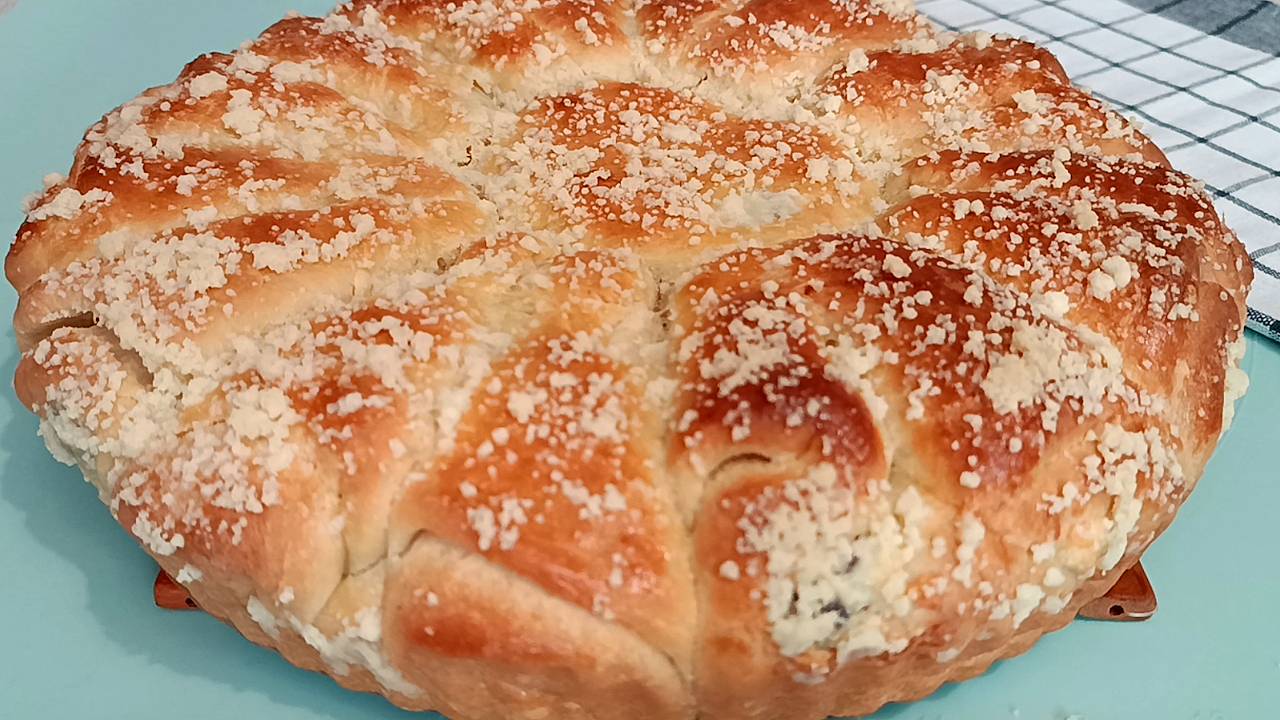 📌 Пирог «Цветок» с творожной начинкой для семейного чаепития