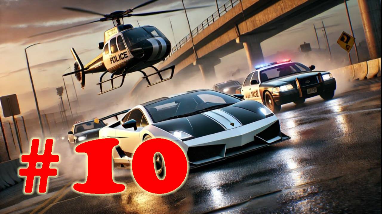 Need for Speed: Most Wanted ➤ прохождение №10 | Босс №-3 Ронни | Черная Lamborghini |