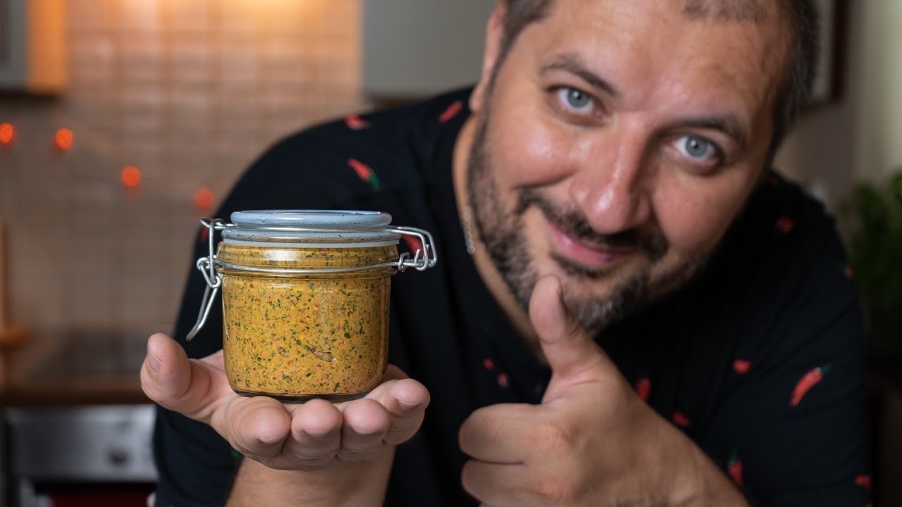 Восхитительная летняя аджика с орехами! Зеленая аджика.