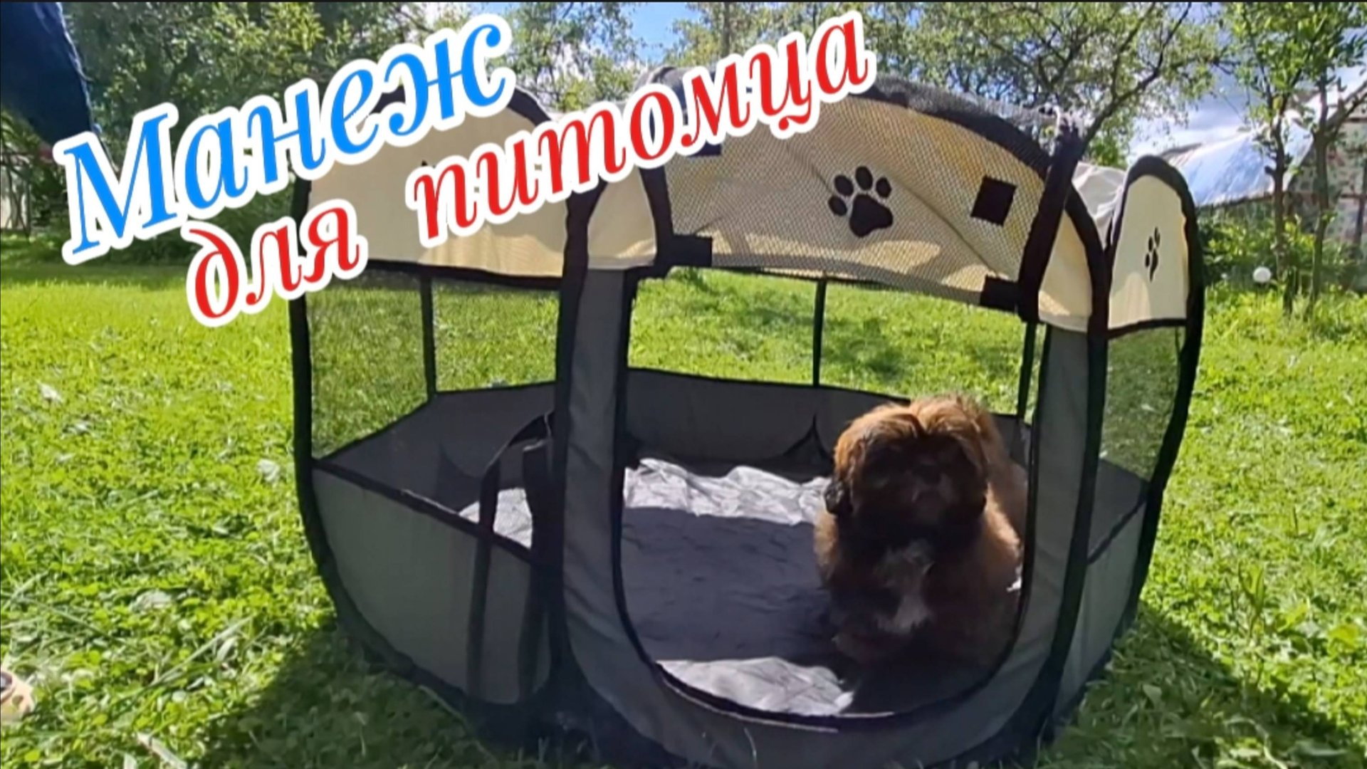 Портативный манеж для питомцев: идеальный выбор для дома и улицы с защитным чехлом!