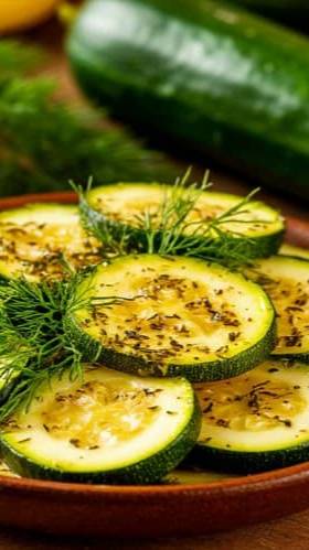 Кабачки маринованные колечками