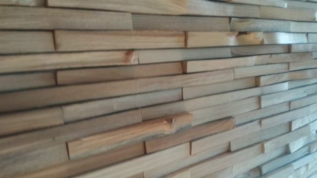 Отделка стены из обрезок досок своими руками не как у всех!