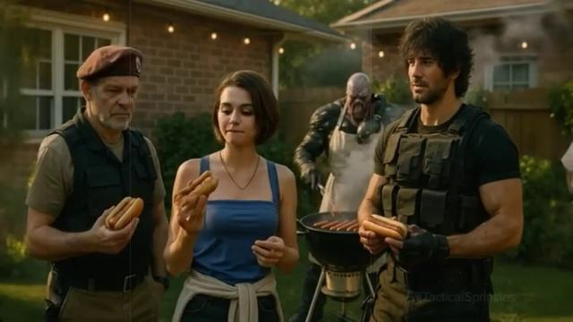 Jill Valentine and Nemesis поют песню про Umbrella